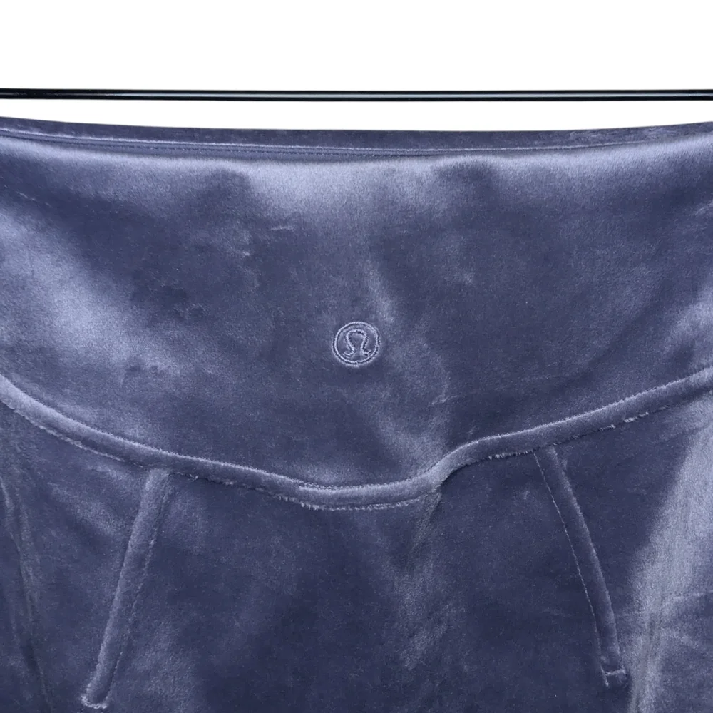 Lululemon Scuba High Rise Velvet Y2K Athleisure Mini Skirt Small Purple Gray NWT